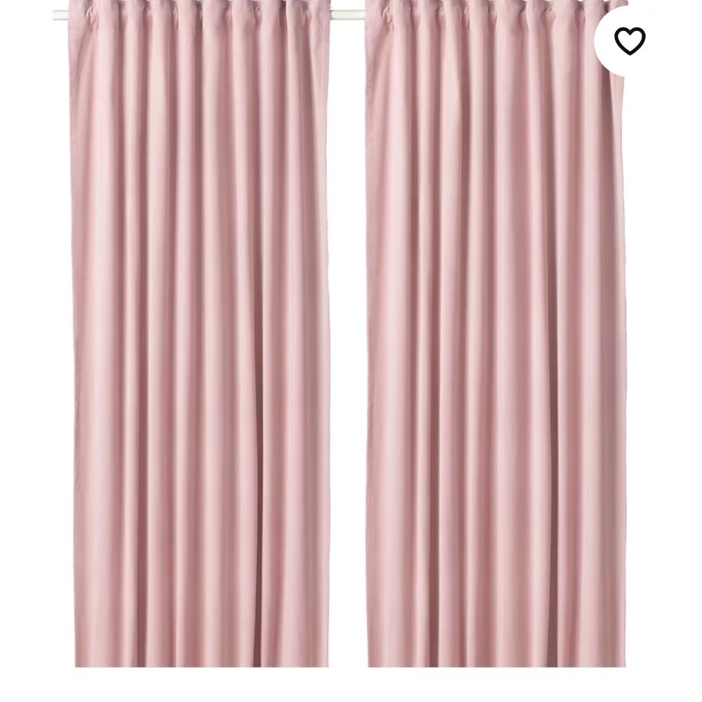 Sanela IKEA curtains in a dusty rose color